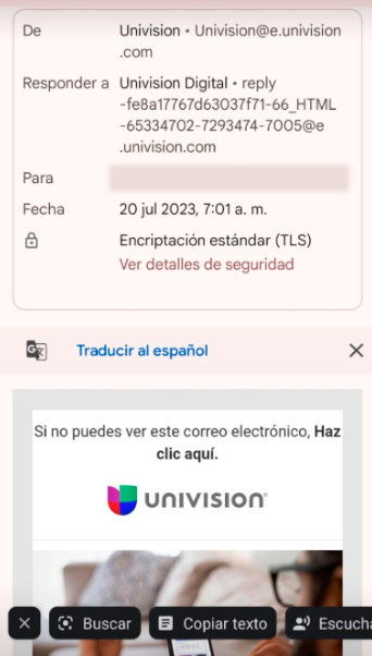 Evidencia 1 Inicio Sesión Univisión