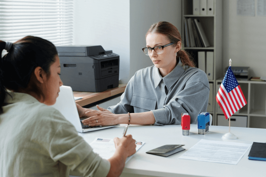 Immigration Lawyer Advising a Person