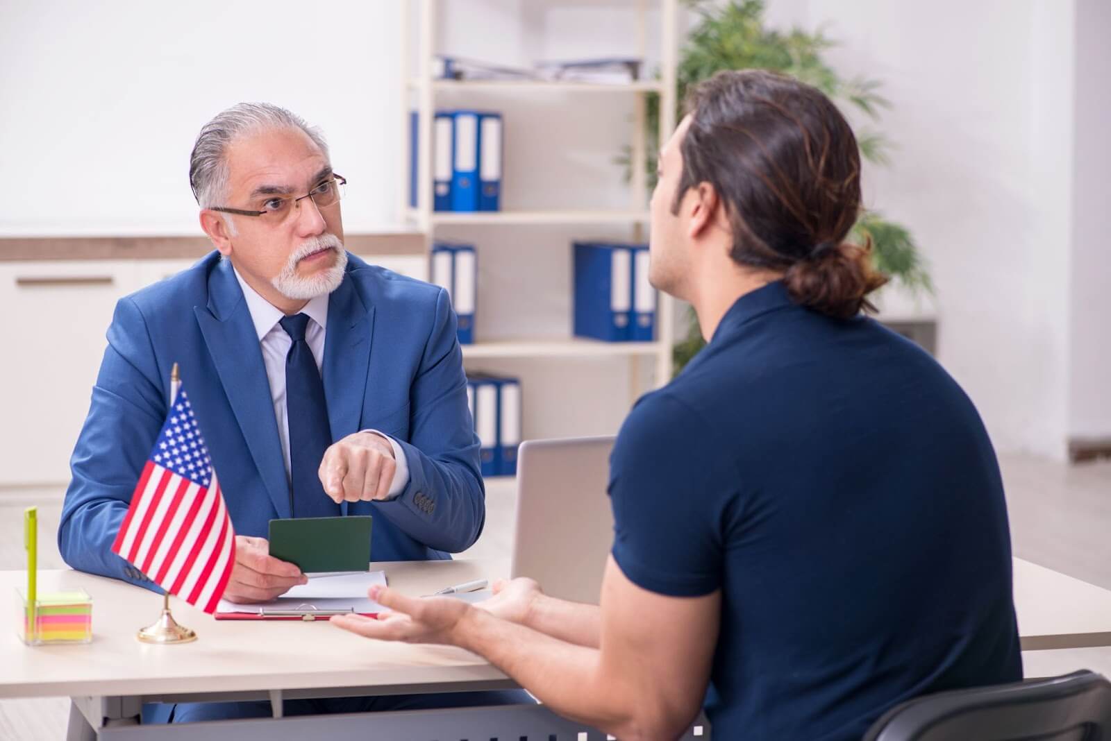 Interview with U.S. immigration officer.