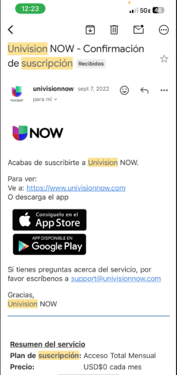 Evidencia 4 Pago Univision