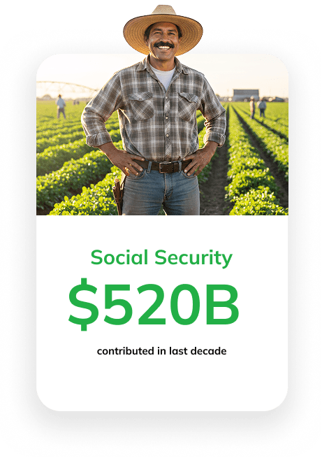 Social Security - $520B contributed in last decade