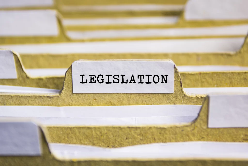 Folder labeled with the word "Legislation"