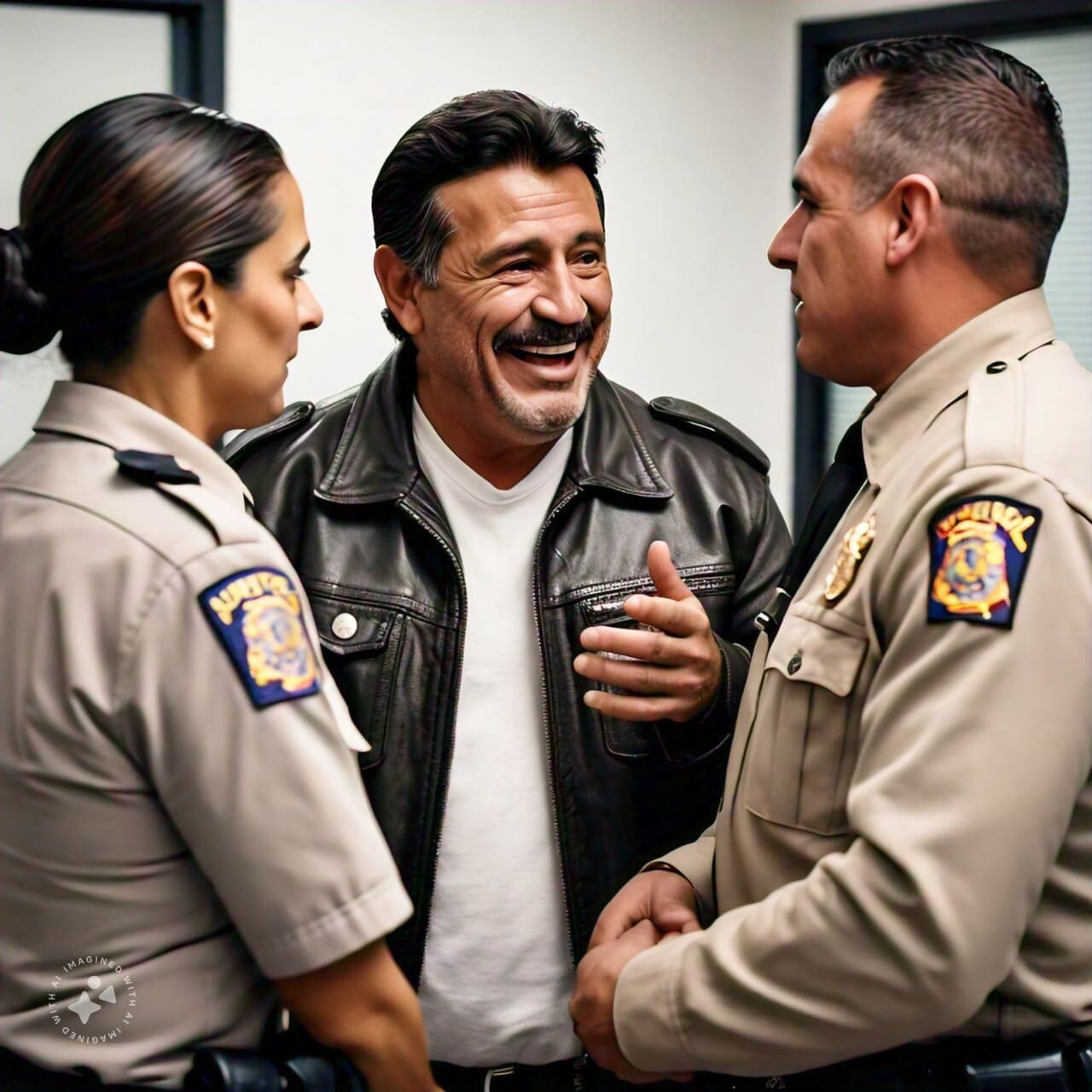 Hombres hispanos de mediana edad felices porque recibió su visa t